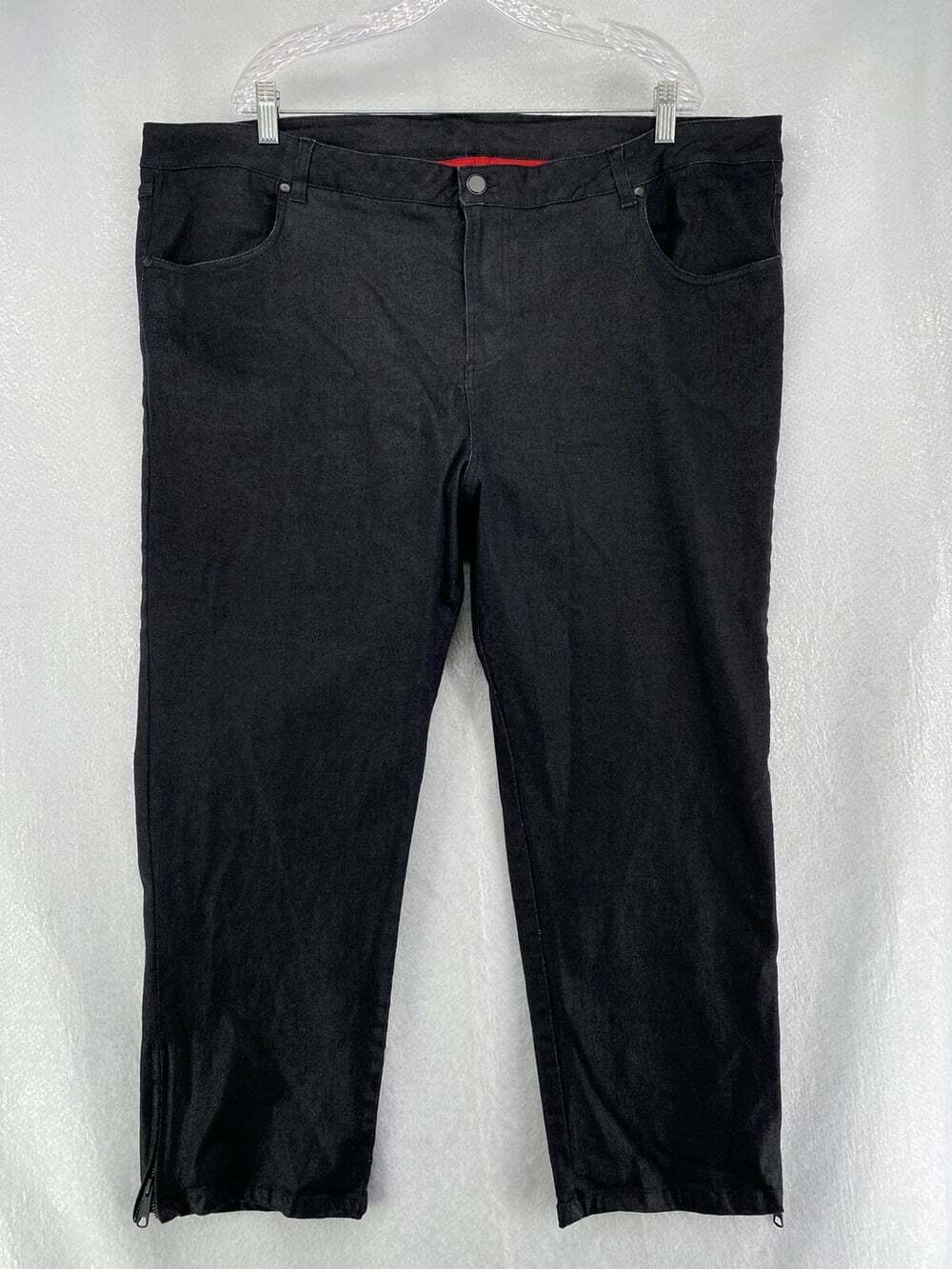 Universal Standard Women’s Plus Size 26 Jeans Coated Black Skinny Stretch Jeans